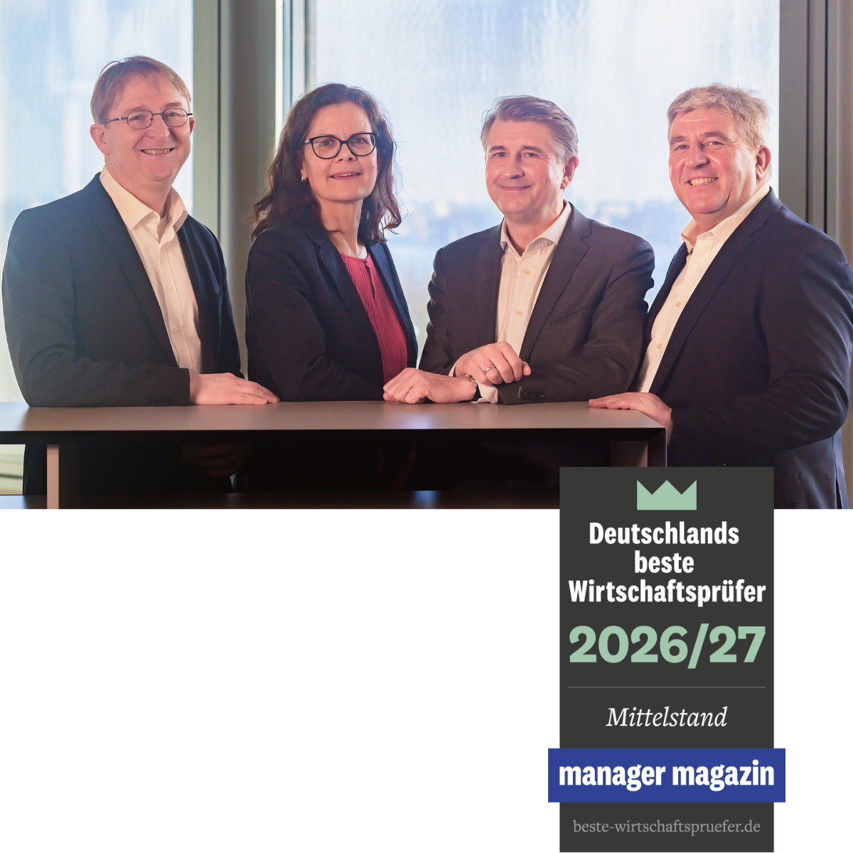 Partner der CASIS WPG: Heimo Heimann, Anja Espinoza, Jan Peter Buchholz, Stefan Beiersdorfer
